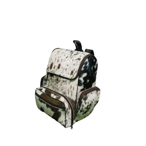 cowhide backpack natural speckled leather backpack purse