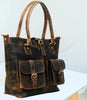 Leather Tote With Compartments For Women Large Organizer Bag