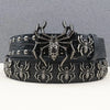 Studded punk belt men's gothic spider rivet waist belt