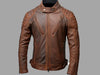 stylish leather jacket mens brown