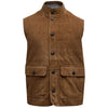 Brown Western Leather Suede Vest Mens