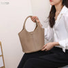 Pebbled Leather Tote Bag with Detachable Crossbody Strap 3