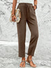 Women Tie Waist Leg Trousers 4 XS