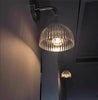 Modern Pleated Bedroom Wall Light Fixture Transparent