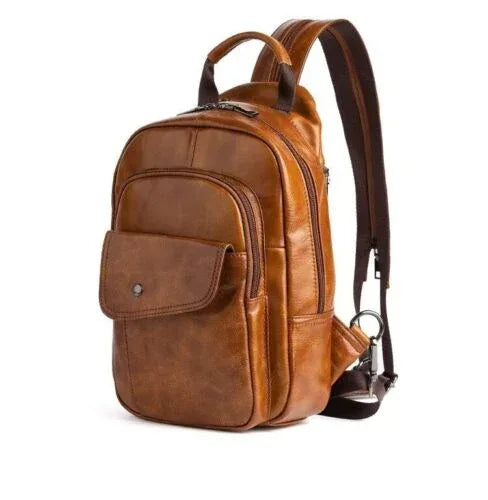 Real Leather Retro Mini Backpack