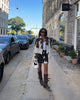Cowgirl skirts meet modern style—this cowhide fur jacket and cow print skirt combo is perfect for street fashion or Western events.

