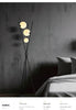 Nordic tripod moon globe floor lamp warm ambient lighting