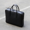 Leather Briefcase With Trolley Sleeve Laptop Travel Work Bag