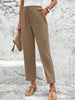 Women Tie Waist Leg Trousers