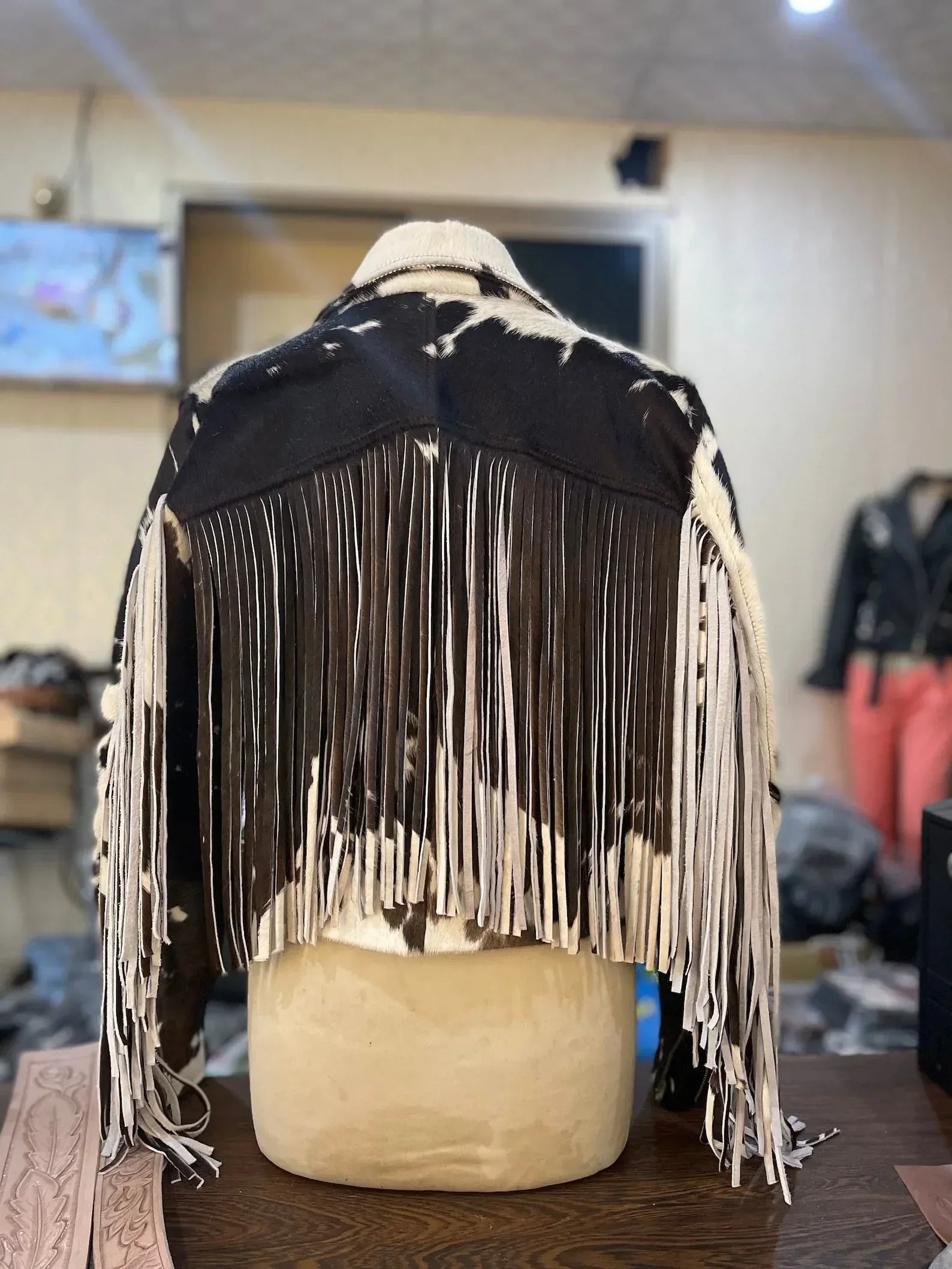 Handmade Cowhide Jacket Womens – Hair On Hide Biker Jacket