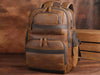 Vintage Leather Laptop Backpack 15.6" Work Travel Bag