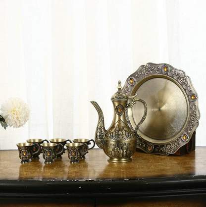 Antique bronze palace wine pot serving set