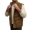 Brown Western Leather Suede Vest Mens