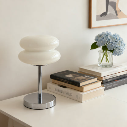 Cream bauhaus glass table lamp modern