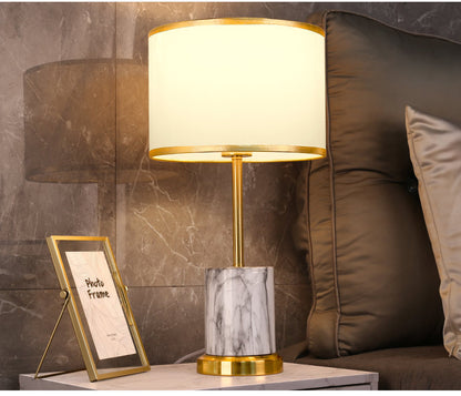 Modern scandinavian marble table lamp gold trim White 110V-120V For US CA