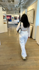 Women's White Pleated Loose Pants