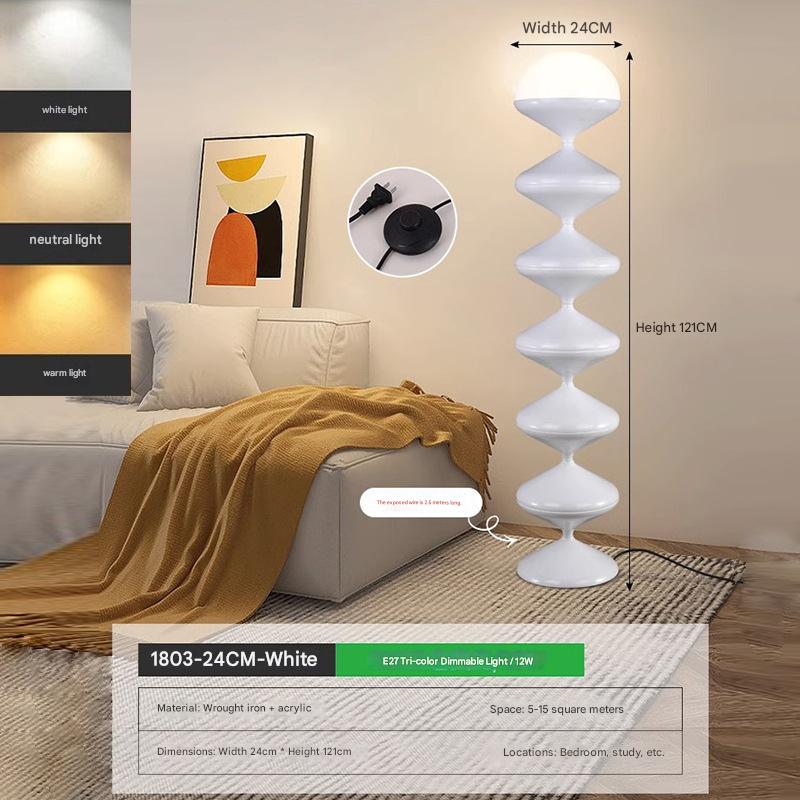 Contemporary nordic gourd floor standing lamp White