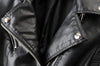 Black Leather Motorcycle Jacket Women Quilted Biker