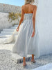 White Backless Maxi Sleeveless Halter Neck Wedding Dress