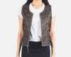 Distressed Original Leather Women Biker Vest