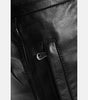 black leather baggy pants women wide leg real leather trousers