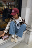 Cowhide jacket women brown white cropped western street style coat