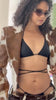 Women cowhide crop top hair on leather western jacket