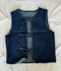 Denim Summer Top Women Sleeveless Front Open