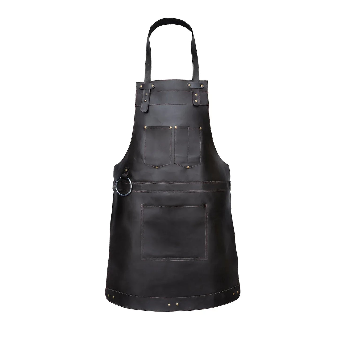 Real Leather Apron Brown Butcher BBQ Work Apron