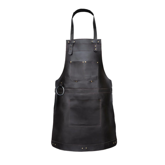 Real Leather Apron Brown Butcher BBQ Work Apron