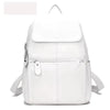 Genuine leather backpack women compact purse white