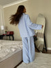 soft gingham pajama set women relaxed cotton sleepwear