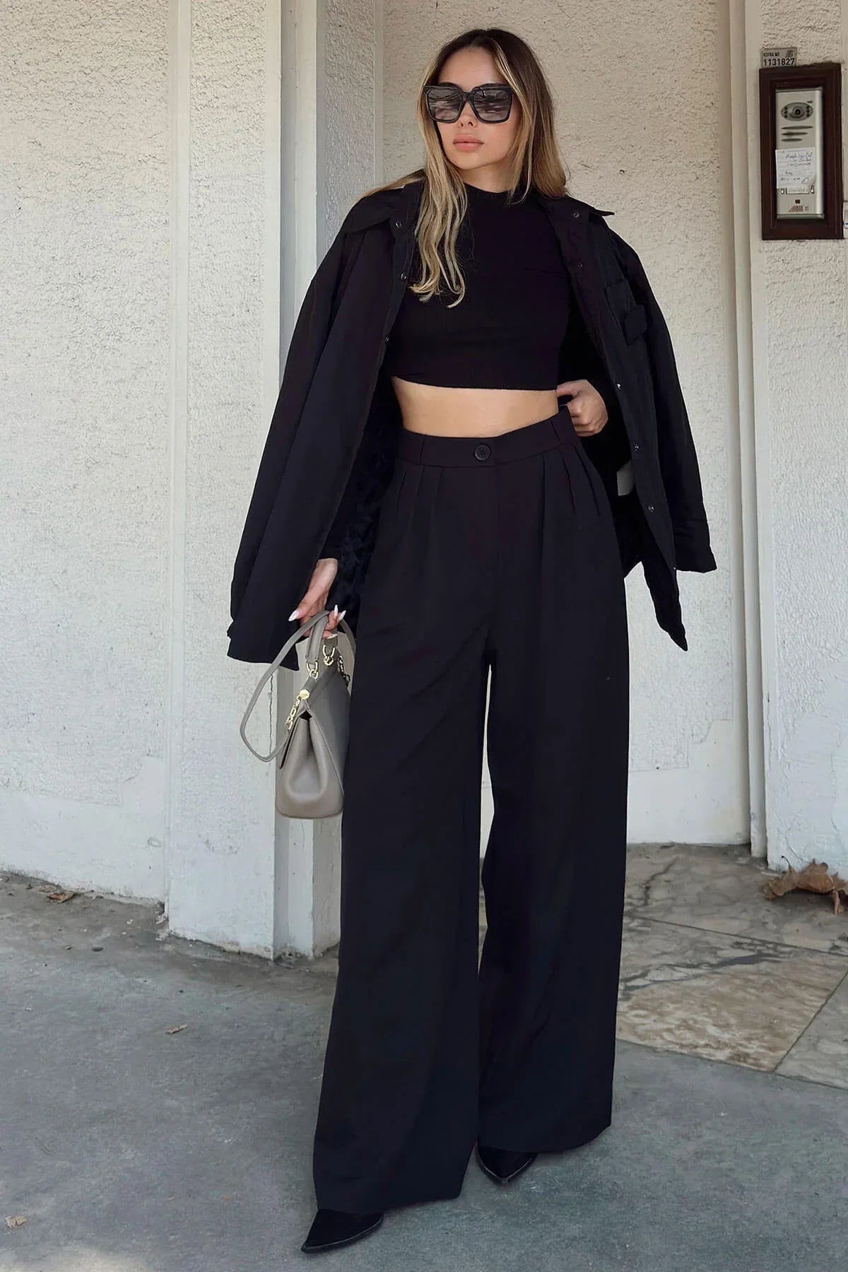 wide leg bell bottom dress pants women's 6 S