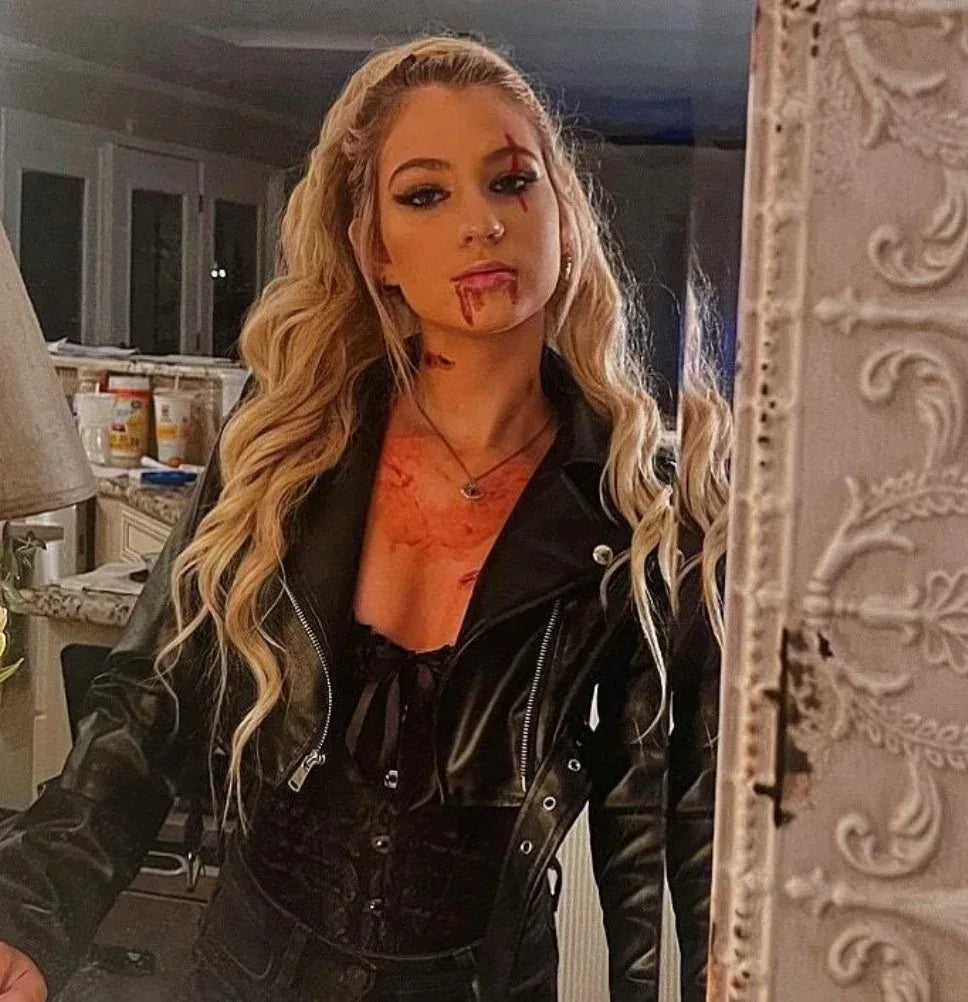 cropped faux leather moto jacket women biker