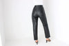 Genuine Leather Women High Waist Pants