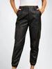 Womens Leather Cargo Pants – Black Sheepskin High Waist