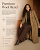 Ladies jacket woolen herringbone long overcoat