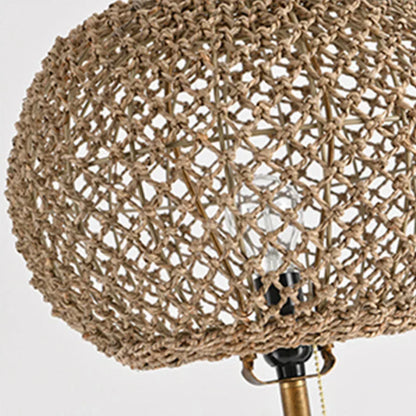 Boho floor lamps bamboo rattan standing floor lamp