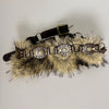 Punk western fur rivet belt women plush waist chain
