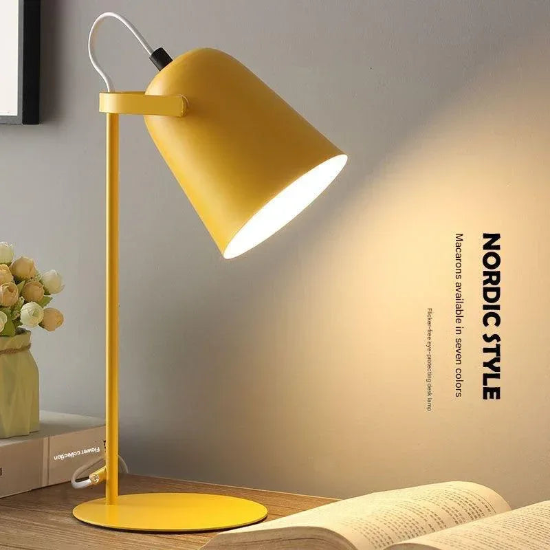 Nordic metal study desk lamp for bedrooms
