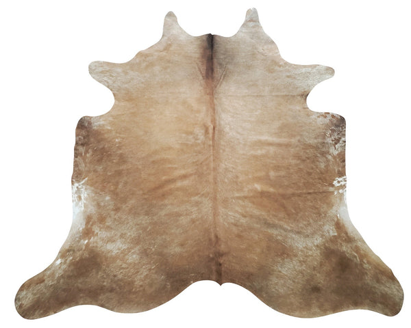 These extra-large cowhide rugs are very high quality and great beige brown pattern to recover a pair of chairs for the family room or hang on the wall