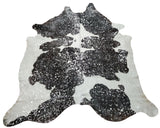 Large Brazilian Metallic Silver Cowhide Rug, Free Shipping all over, Unique, exotic, real, perfect for high traffic areas or upholstery.
