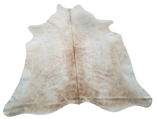 Natural Cowhide Rug Solid Beige 6.8ft x 6.6ft