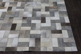 Real Cowhide Patchwork Rich Grey