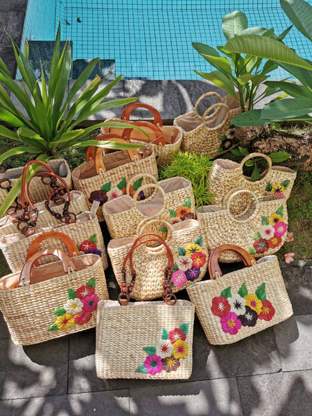Water Hyacinth Bag handmade in Bali