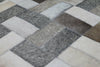 Real Cowhide Patchwork Rich Grey