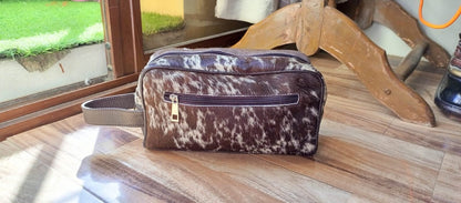 Natural Cowhide Toiletry Bag