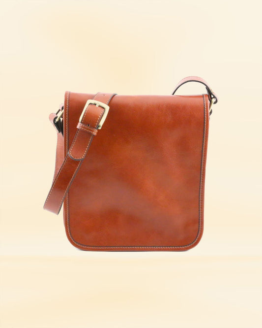 Real Leather Messenger Bag