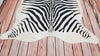 zebra cowhide rug Brazilian Hair On Cow Hide 88 by 72 inches 1517