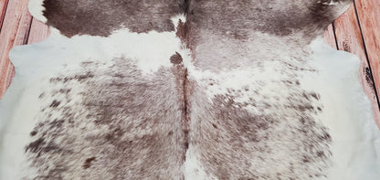 Brazilian Brown White Cowhide Rug 80 X 66 Inches
